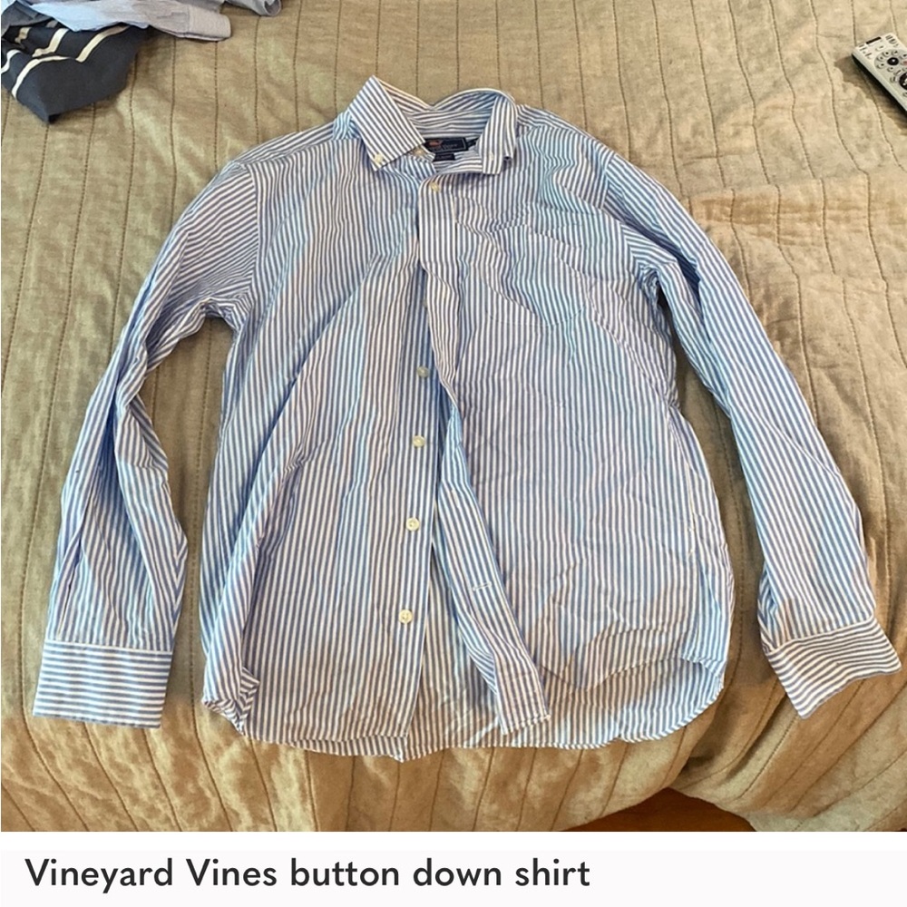 Vineyard Vines Blue Casual Button Down Shirt